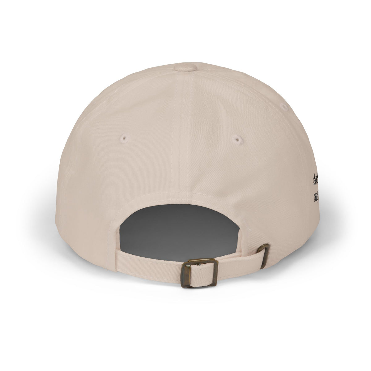 Polished & Panicked Dad Cap | White Baseball Hat, Minimal Script Embroidery